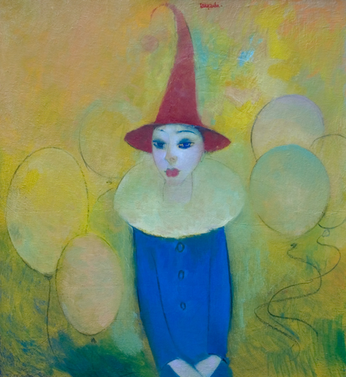 «Portrait with balloons» 71x65cm. 2005. Oil on canvas