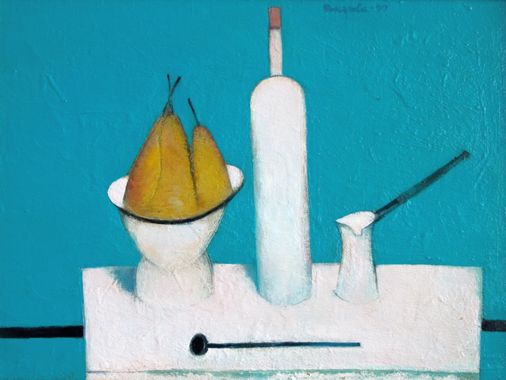 «Still life with pipe» 37.5x50cm. 1999. Oil on canvas