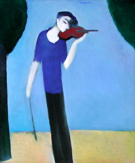 «Violinist» 60x50cm. Oil on canvas