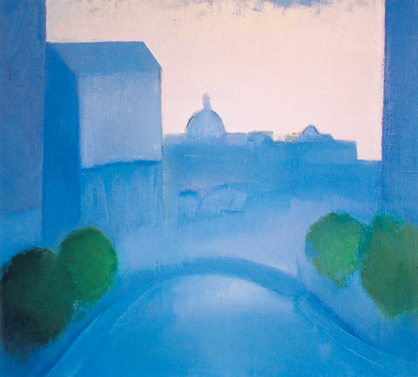 «Blue morning» 50.5x55.3cm. 1999. Oil on canvas