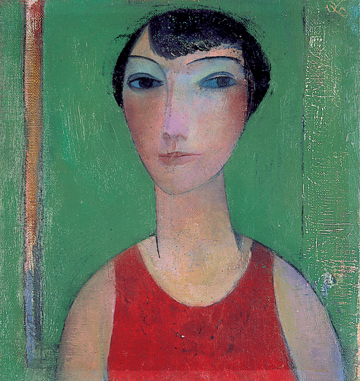 «Portrait of a woman» 24.5x23cm. 1990. Oil on canvas