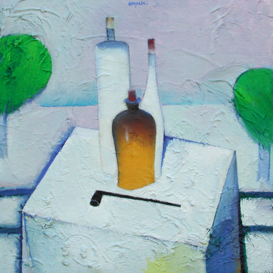 «Still life with pipe» 51x51cm. Oil on canvas