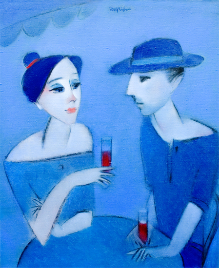 «The Amra café frequenters» 60x50cm. 2005. Oil on canvas