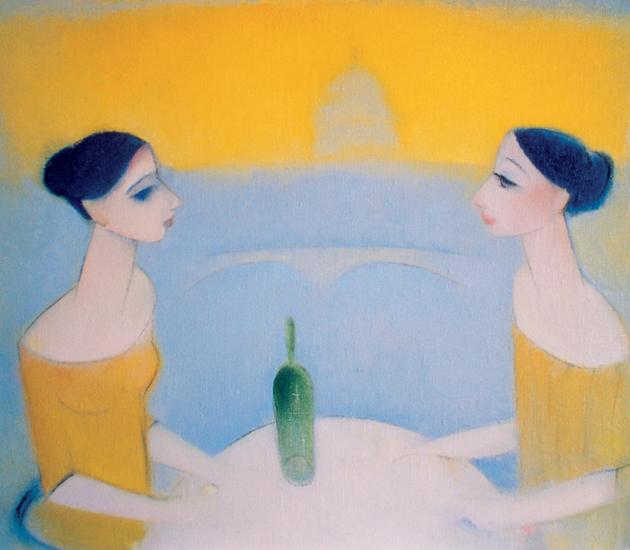 «Two sisters» 52.8x60cm. 1999. Oil on canvas